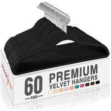 Space Saving Velvet Hangers 60 Pack - Stylish Design