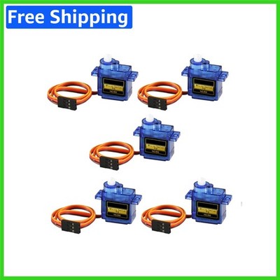 5 Pcs 9g Micro Servo Motor Kit - Perfect for RC Helicopter and Robotics Projects