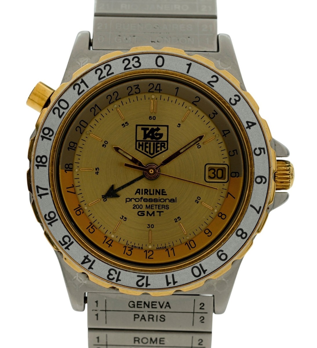Tag Heuer 35mm Professional 200M Airline 24h GMT Two Tone Watch