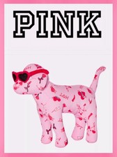 PINK Victorias Secret Mini Dog w/ Glasses Valentines New