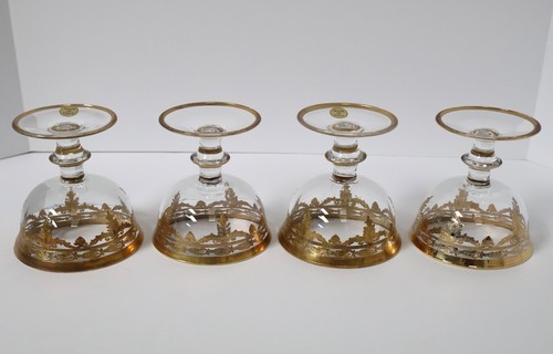 Arte Italica Vetro 24K Gold Footed Dessert Compotes – Set of 4 | Made in Italy - Picture 2 of 7