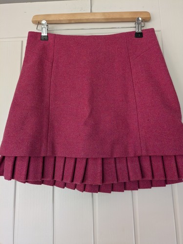 Jigsaw Women's Wool Pink Lined Miniskirt Size 8