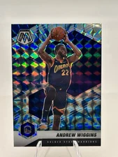 2020-22 Mosaic Andrew Wiggins #43 Mosaic Blue Reactive Prizm - Warriors (Heat)