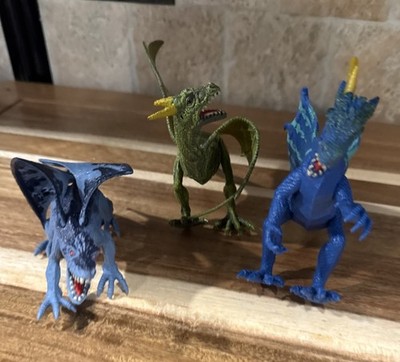 Kid Galaxy Poseable Dragons Action Figures Fantasy Toy Lot Of 3