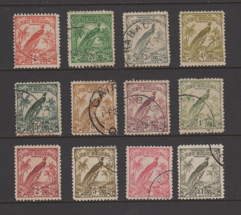 1932-34 New Guinea Sc# 33-35, 37-45 Used Cat $320.80