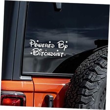 Powered by Bitchdust Decal Vinyl Sticker Auto Car Truck Wall Laptop  White 