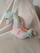 Ty Beanie Baby Neon the Seahorse DOB April 1, 1999 MWMT Free Shipping