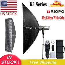 US TRIOPO K3 Series 30x120cm W/ Grid Quick-Setup Octagon Softbox Fr Studio Flash