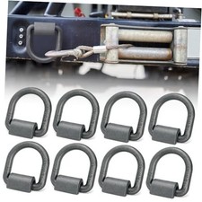 8 Pack 1/2" Heavy Duty Weld On D Ring, 12,000 Lbs Trailer Tie Down Anchor with
