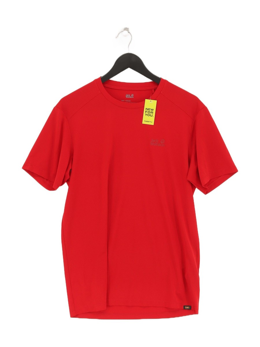 Tシャツ/L/ポリエステル/RED
