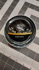 Vintage Sears Black Sliver Nautical Navigation Marine Boat Spherical Compass