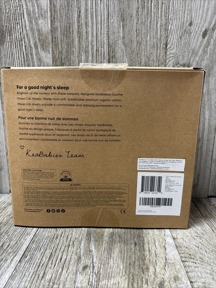 (Caja Abierta) KeaBabies Sábanas Ajustables Calmar, Juego de 2 Rosa y Blanco Foto 2 de 3