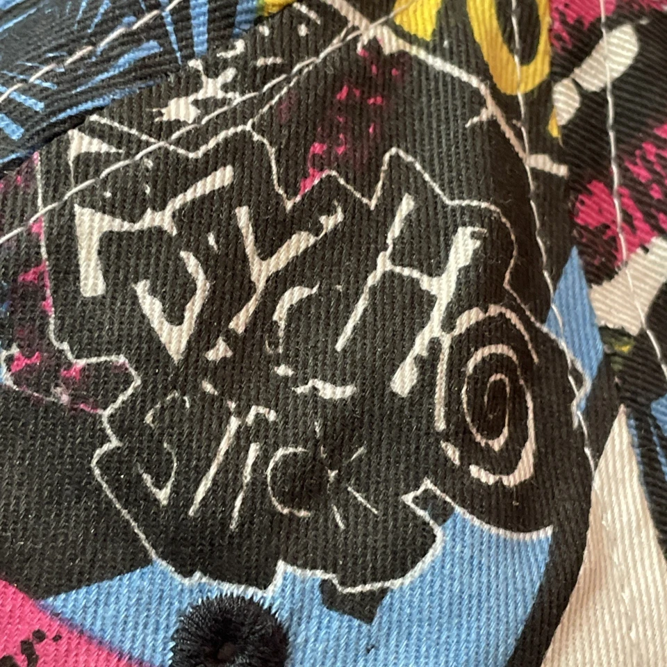 Vintage Vision Street Wear Snap Back Psycho Stick Hat All Over Print - Image 3 of 4