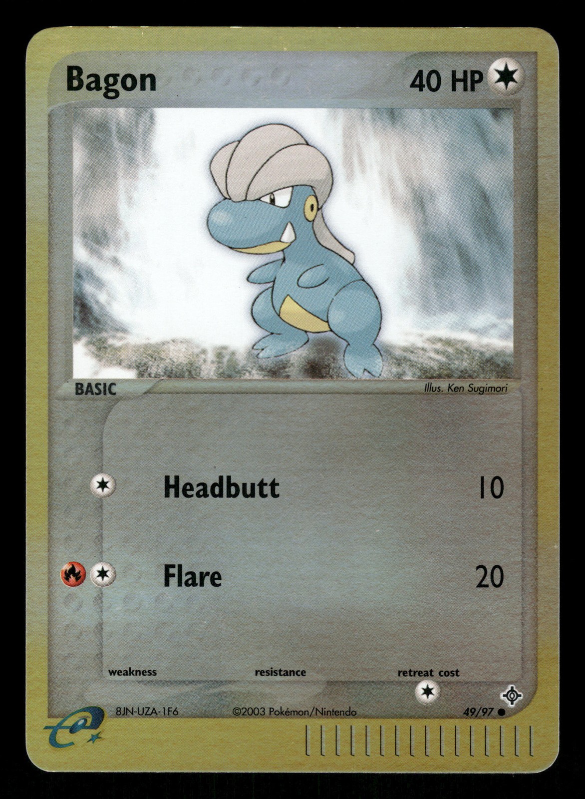 Pokemon Bagon Common Dragon 49/97 LP Reverse Holo