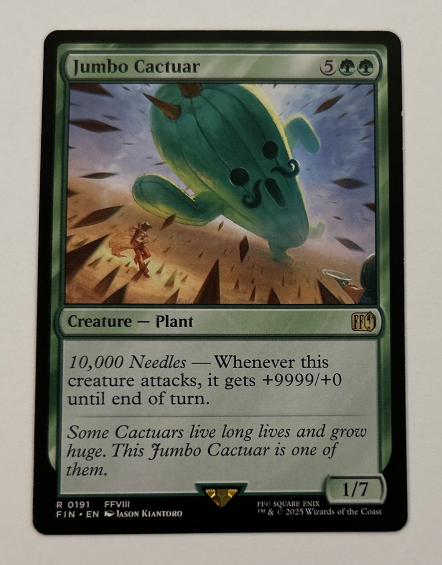 mtg final fantasy jumbo cactuar Ultra PRO - x Universes Beyond Playmat for Magic: The Gathering x 13.5 in. Jumbo Cactuar Final Fantasy Regular