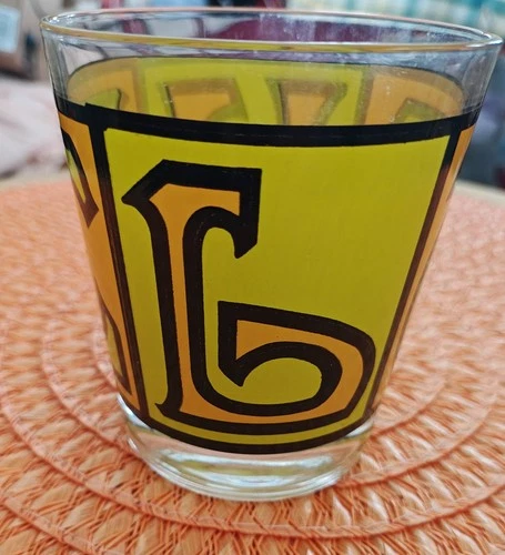 1970s Anchor Hocking LOVE Tumbler Groovy Drink Glass MCM Single 1 Rare Vintage