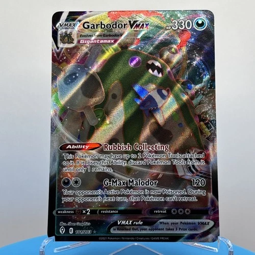 Garbodor VMAX 101/203 SWSH07: Evolving Skies Holo Pokémon