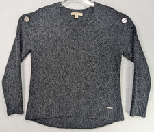 Michael Kors - Black/Gray - Long Sleeve Sweatshirt - Women's - Size S