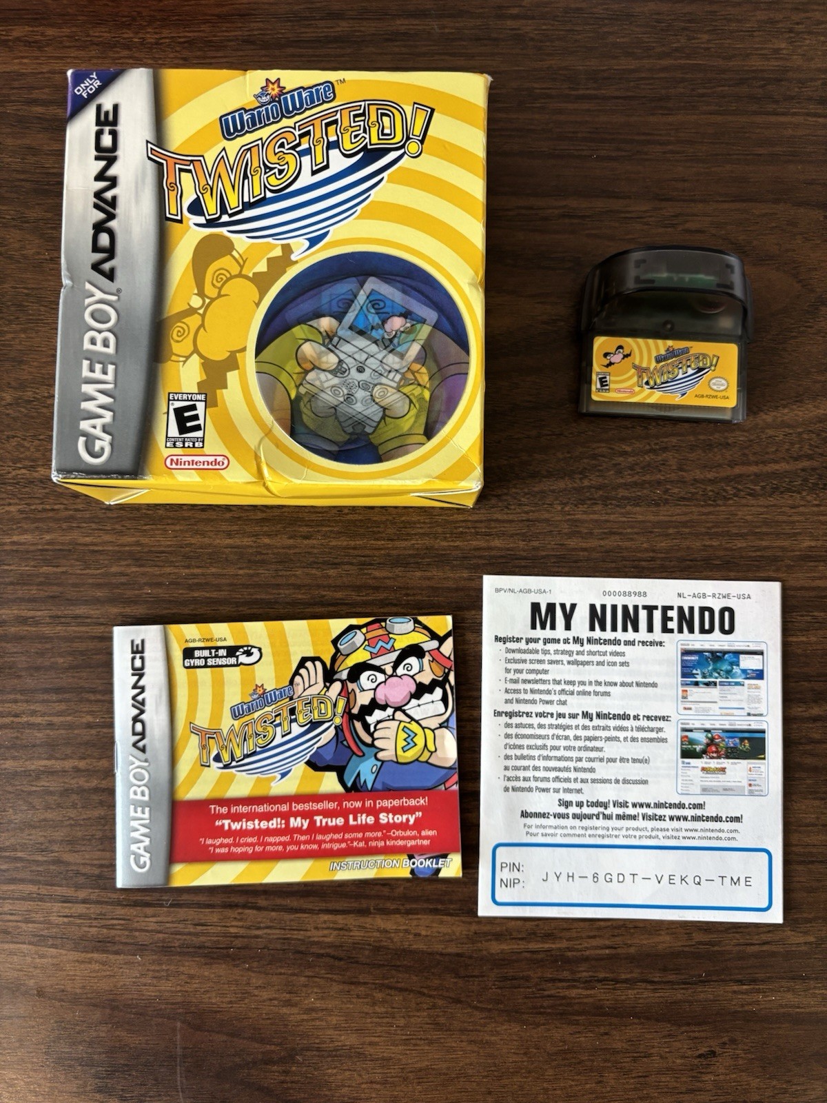 Warioware Twisted!  (GBA) Complete In Box CIB Tested WorksNEEDS NEW RUMBLE MOTOR