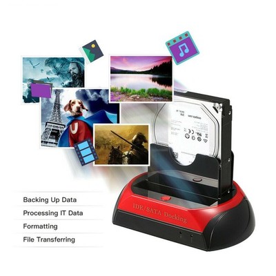 ALL in One HDD Docking/Dock Station HD Dual Bay USB to SATA IDE 2.5'' 3.5'' US
