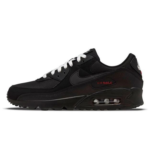 Size 13 - Nike Air Max 90 Bred Black Red Men's Sneakers