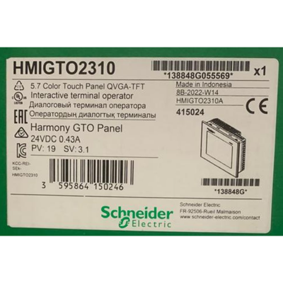 #ad Schneider Electric HMIGTO2310 5.7 Color Touch Panel QVGA TFT Brand New $585.00