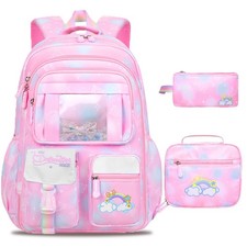 3PCS SET kids backpacks for girls, bookbag for girls backpack with lunch box ...
