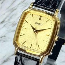 beautiful working SEIKO Quartz Square Vintage Gold Wristwatch Ladies Men s Un