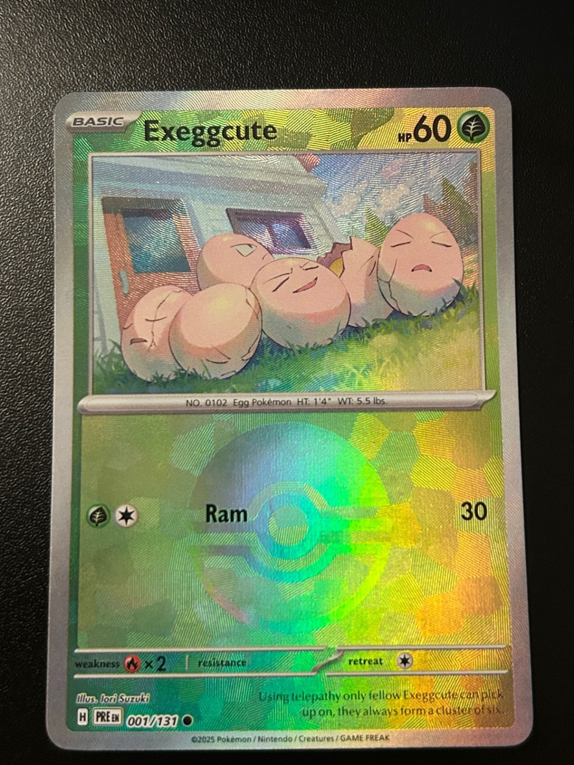 Exeggcute (Poke Ball Pattern) 001/131 Holo Common SV: Prismatic Evolutions NM