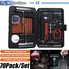 Tire Repair Kit Plug Car Truck Motorcycle Home DIY Flat Puncture Patch Tool Set