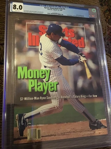 Sports illustrated newsstand 1992 Ryne Sandberg CGC 8.0 High grade Only 1 higher