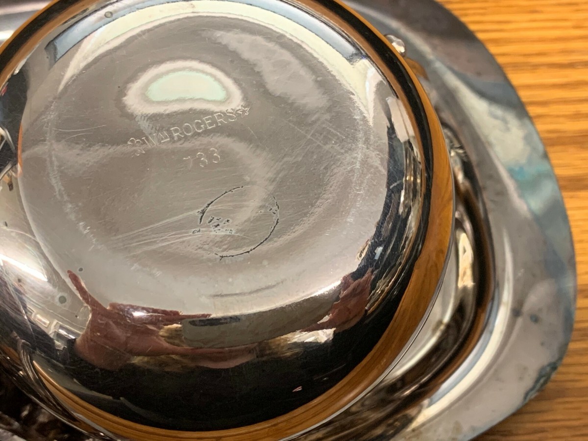 WM ROGERS #733 VINTAGE SILVER PLATED SUGAR CREAMER SET TRAY | eBay
