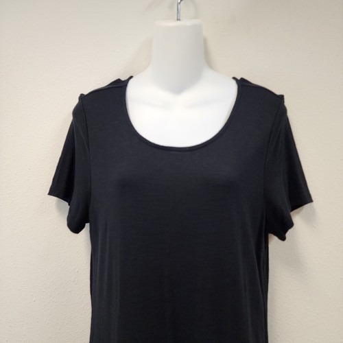 Old Navy Maxi T-shirt Dress Long M Heather Black Short Sleeve Casual Sporty - Picture 2 of 10