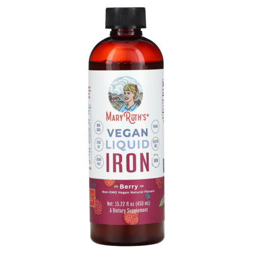 Vegan Liquid Iron, Berry, 15.22 fl oz (450 ml) - Picture 1 of 3