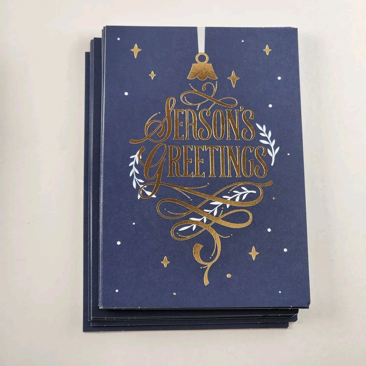 Hallmark Weihnachtskarten Set – 72 Karten Mit Umschlägen In Blau & Gold, 6 Verschiedene Designs