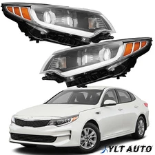 Headlights Halogen Headlamps w/Bulbs For 2016 2017 2018 Kia Optima LH&RH Pair