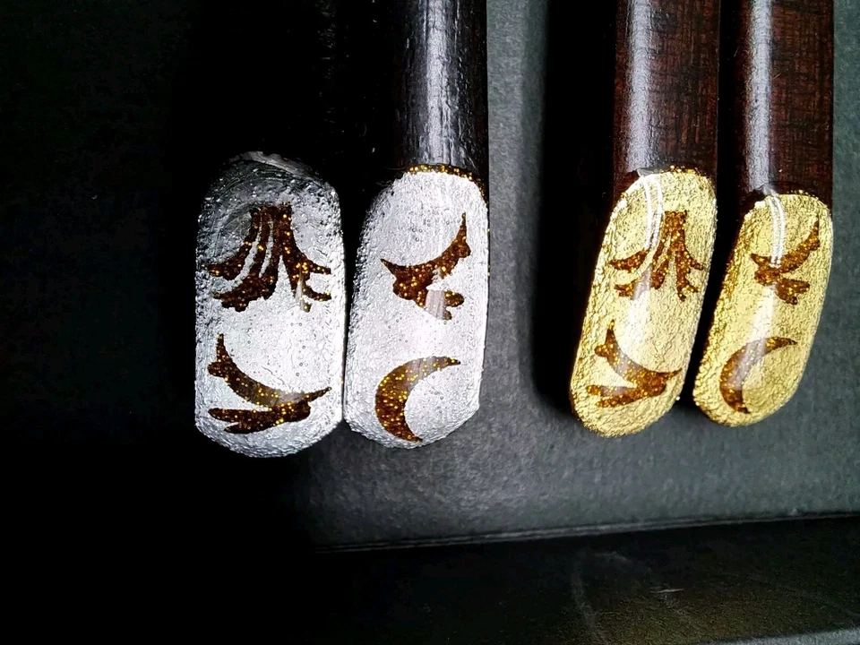 Ohashi exl. original japanische Esstäbchen Usagi im Set Urushi Handwerkskunst - Bild 4 von 4