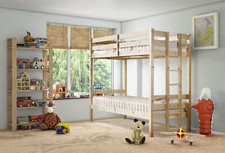 Moon 2ft 6 Small Single Solid Pine Bunk Bed with End Ladder (EB78)