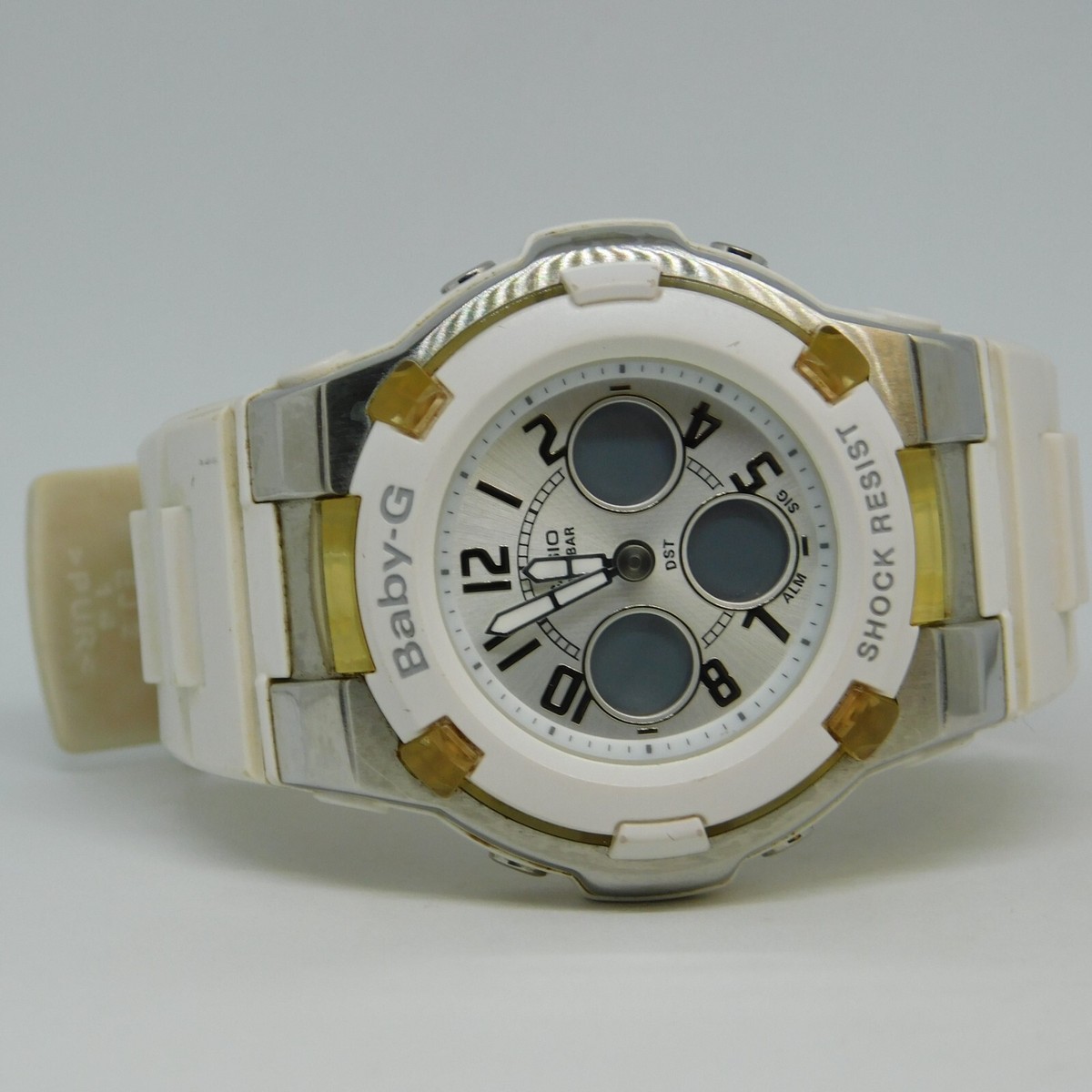 CASIO Baby-G 5001 BGA-110 White Tone Analog Digital Women's Watch