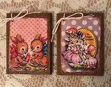 **NEW** 5 Handcrafted Wooden Easter Ornaments - Easter 🐣  Hang Tangs SETh