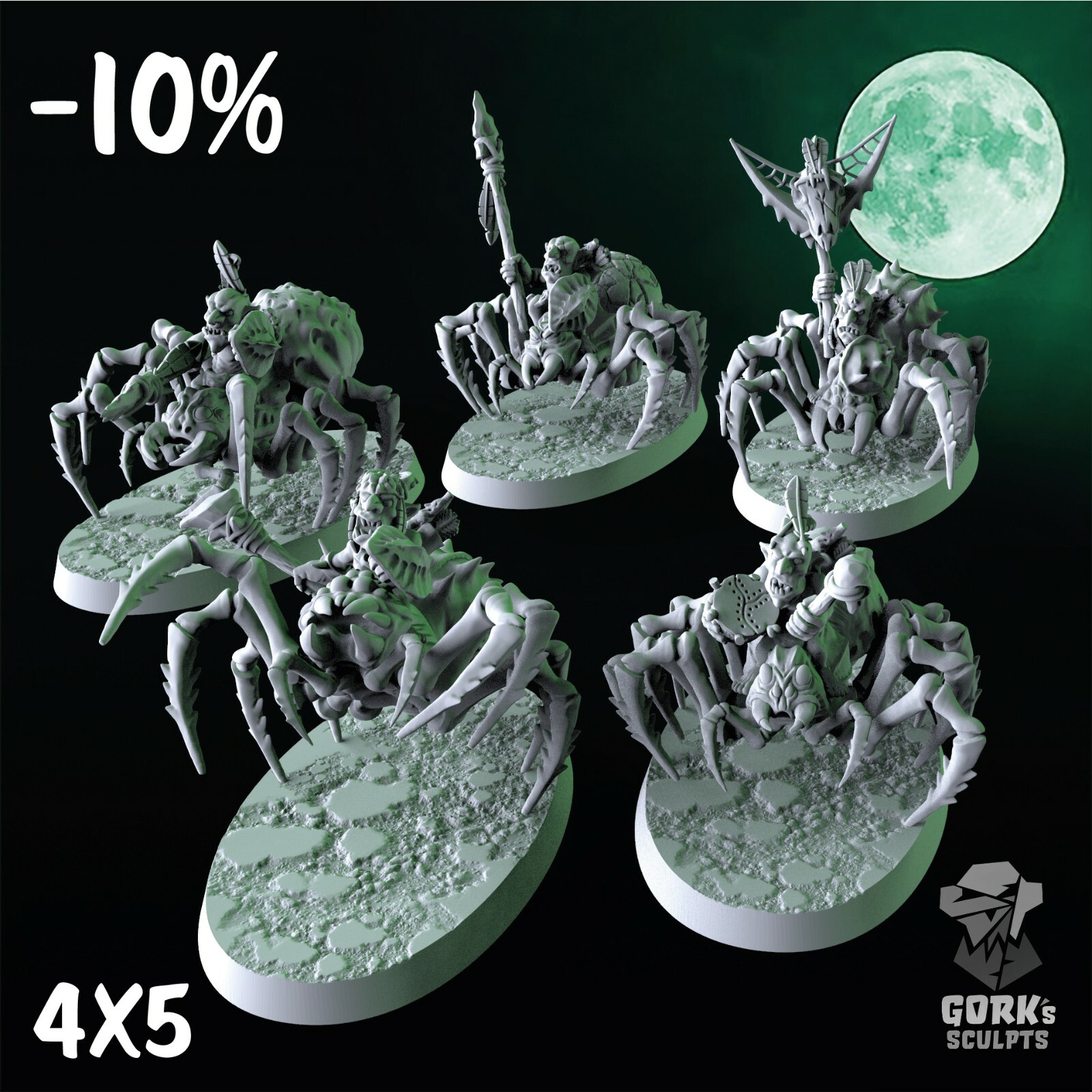 20 Goblins with Spiders Gork's Sculpts Horde Économique pour Peindre et Jouer