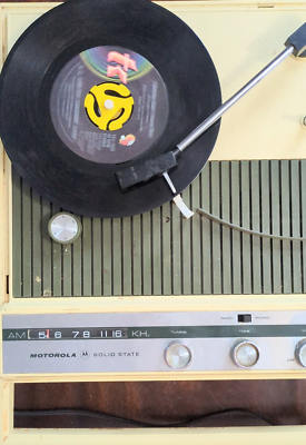 Vintage MOTOROLA NP12FG 70s 80s Portable Phono Turntable AM Radio