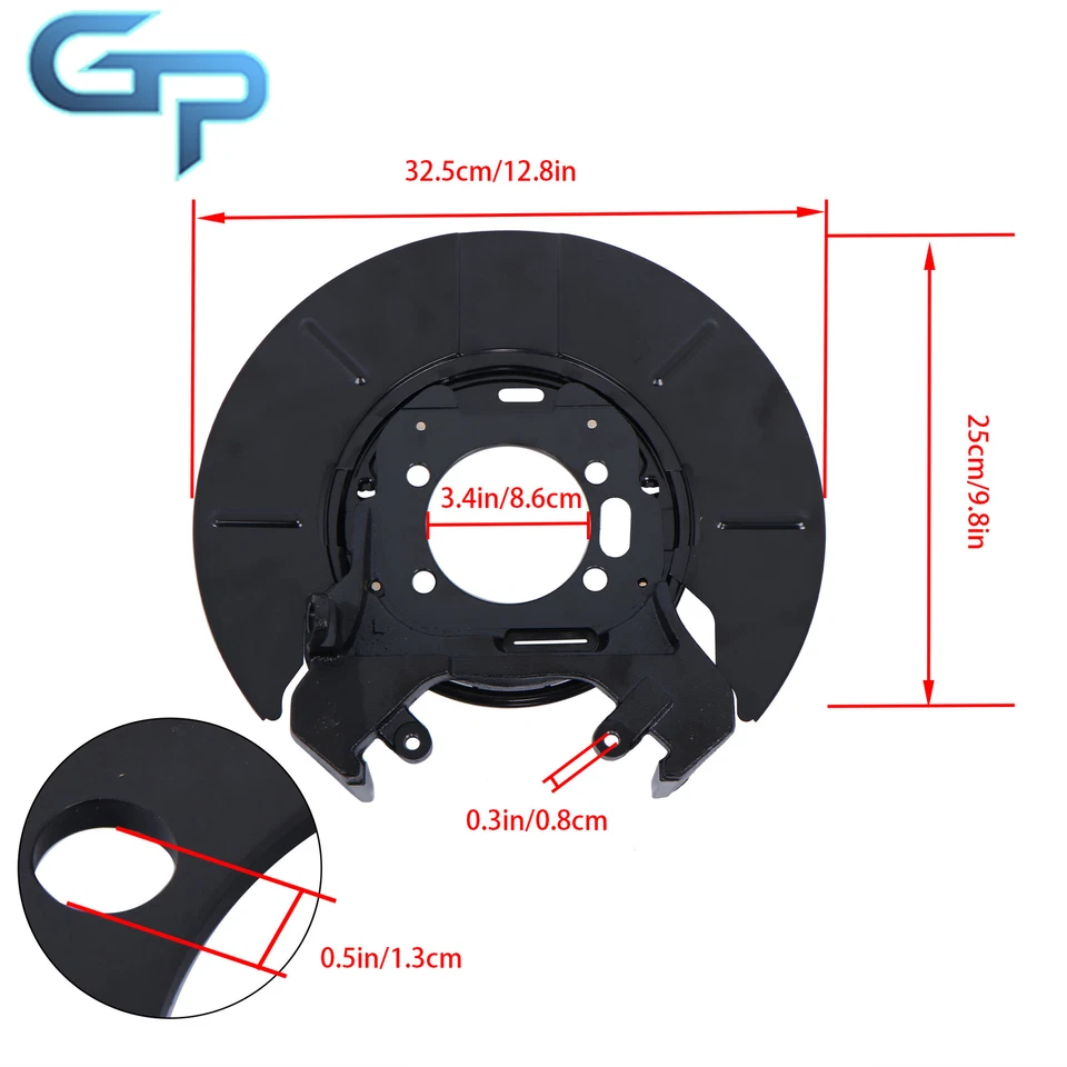 2x Rear Left & Right Brake Dust Shield Plate for Chrysler Voyager Dodge Caravan - Image 2 of 4