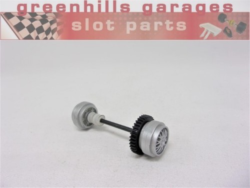 Greenhills Scalextric BMW Mini Cooper Hinterachse + Räder silber - gebraucht - P8006 **