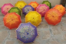 Wholesale Lot 20Vintage Decorative Indian Embroidered Parasol Sun Shade Umbrella
