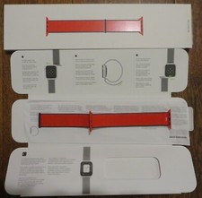 Apple watch band, Red Sport Loop, Hook and Loop Closure, 40 mm