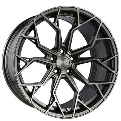 22 inch 22x10.5 Stance SF10 Brushed Dual Gunmetal wheels rims 5x5 5x127 +38