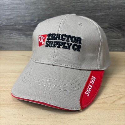 Tractor Supply Co Hat Cap Strap Back Brown Red Farm Farming One Size Adjustable