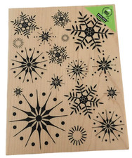 Hero Arts Rubber Stamp Snowflakes Background Large Big Winter Snow Christmas
