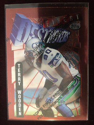【新品同様】TERRYWOOD 1996 Topps Finest Destroyers Seahawks Terry Wooden Football Card